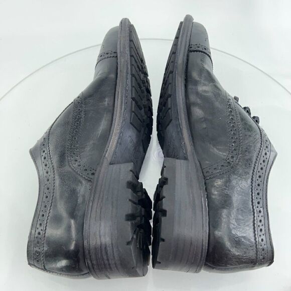 Freebird by Steven George Men\'s Size 9 Black Distressed Wingtip Oxford Shoes main image 7
